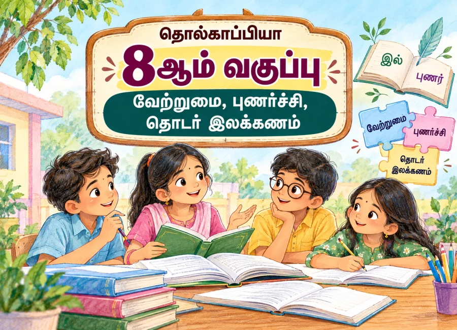 8ஆம் வகுப்பு – வேற்றுமை, புணர்ச்சி, தொடர் இலக்கணம்