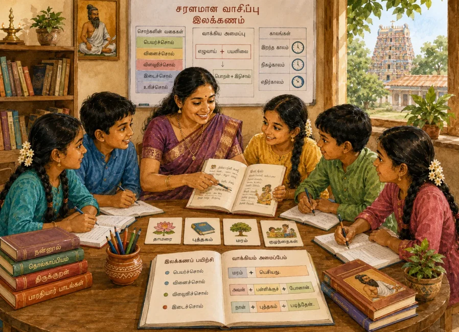 தமிழ் ஒலிப்பியல் நிலை 4 – சரளமான வாசிப்பு மற்றும் தமிழ் இலக்கணம்